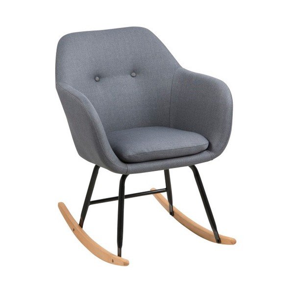 Ciemnoszary fotel bujany Actona Emilia