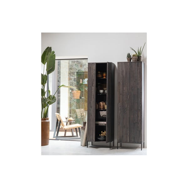 Brązowa szafa w dekorze jesionu 60x210x42 cm Gravure – WOOOD-image-4