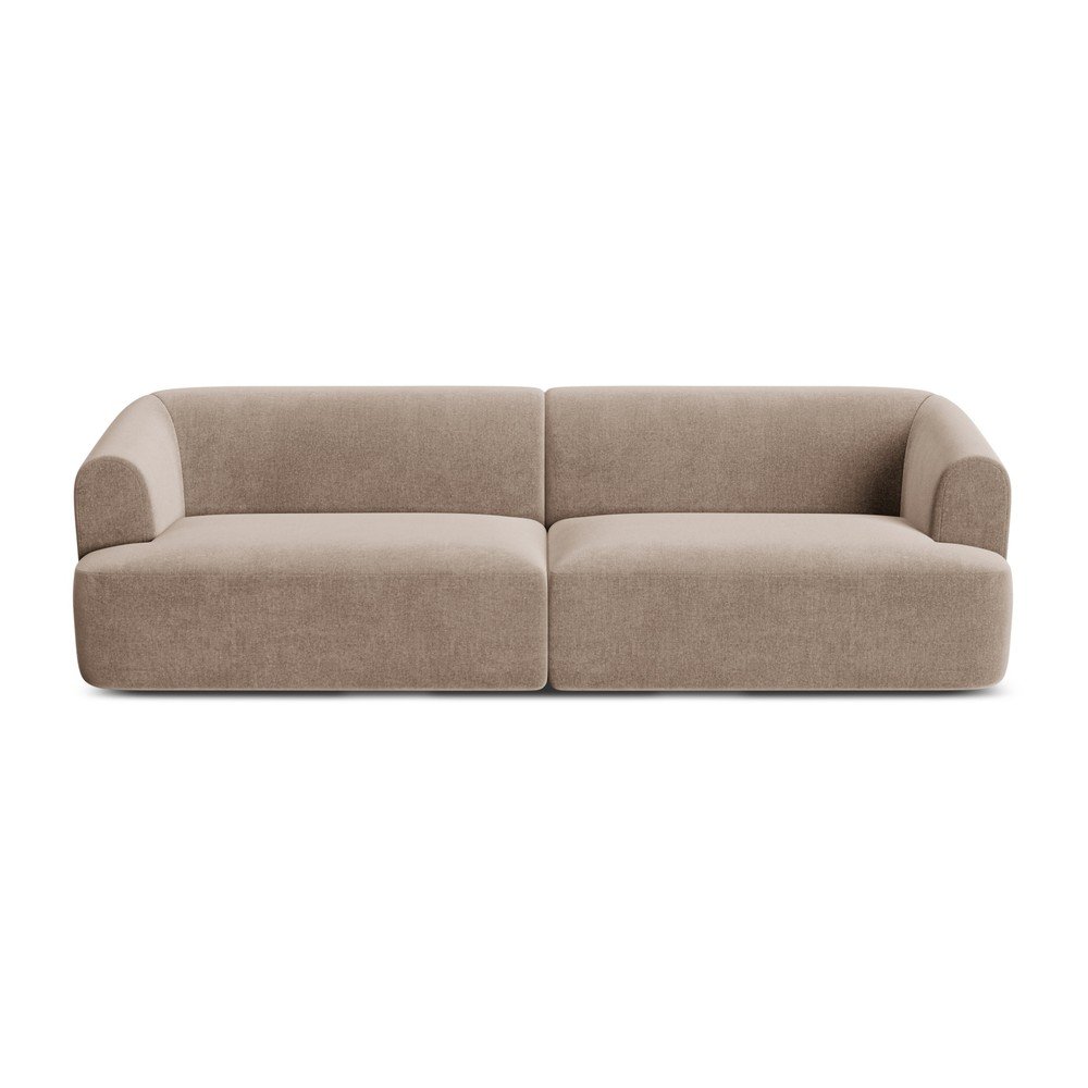 Jasnobrązowa aksamitna sofa 255 cm Campi – Cosmopolitan Design (zdjęcie 2)
