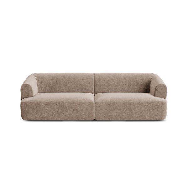 Jasnobrązowa aksamitna sofa 255 cm Campi – Cosmopolitan Design-image-3