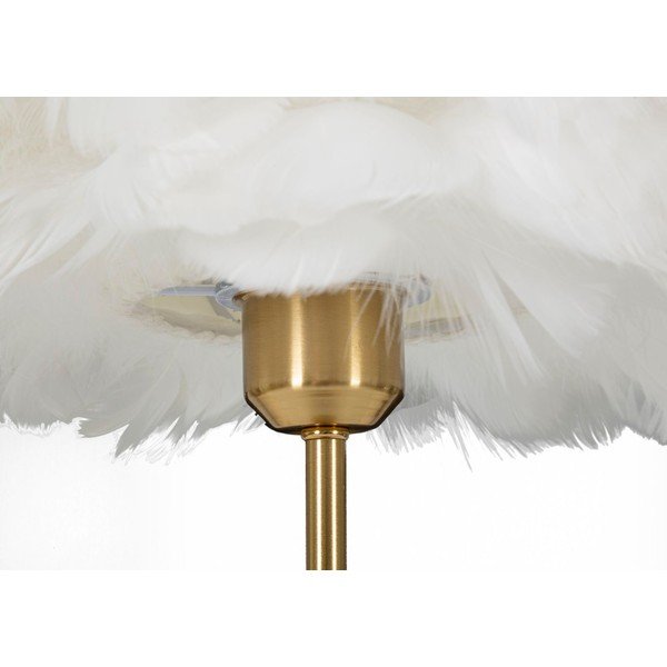 Lampa stołowa w biało-złotym kolorze (wysokość 50 cm) Ball Feather – Mauro Ferretti-image-4