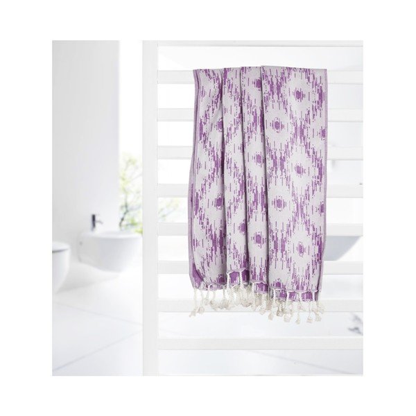 Fioletowy ręcznik hammam Kate Louise Calypso, 165x100 cm-image-3
