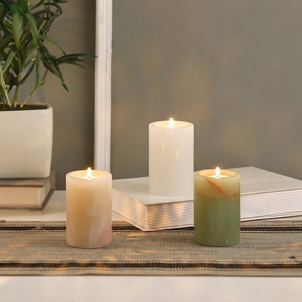 Kamienne świeczniki zestaw na świeczkę typu tealight 3 szt. Oleena – Premier Housewares-image-4