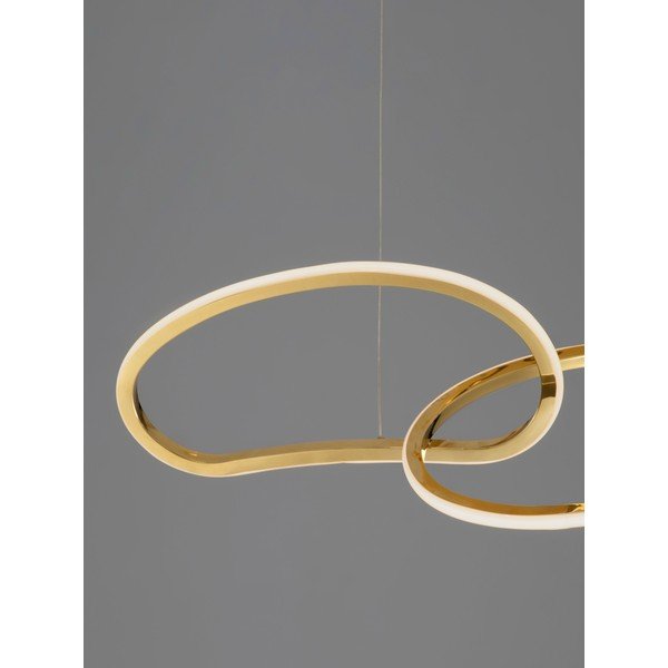 Aluminiowa lampa wisząca LED ze ściemniaczem w kolorze złota Girish – Nova Luce-image-3