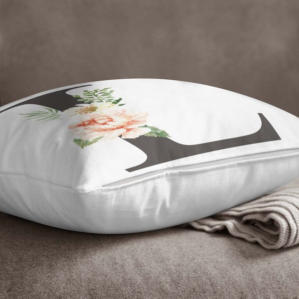 Poszewka na poduszkę Minimalist Cushion Covers Floral Alphabet L, 45x45 cm
