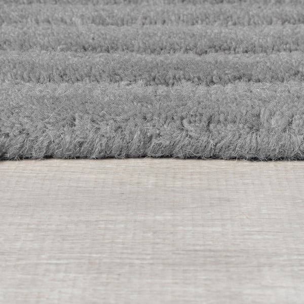 Szary wełniany dywan tkany ręcznie 160x230 cm Zen Rectangles – Flair Rugs-image-4