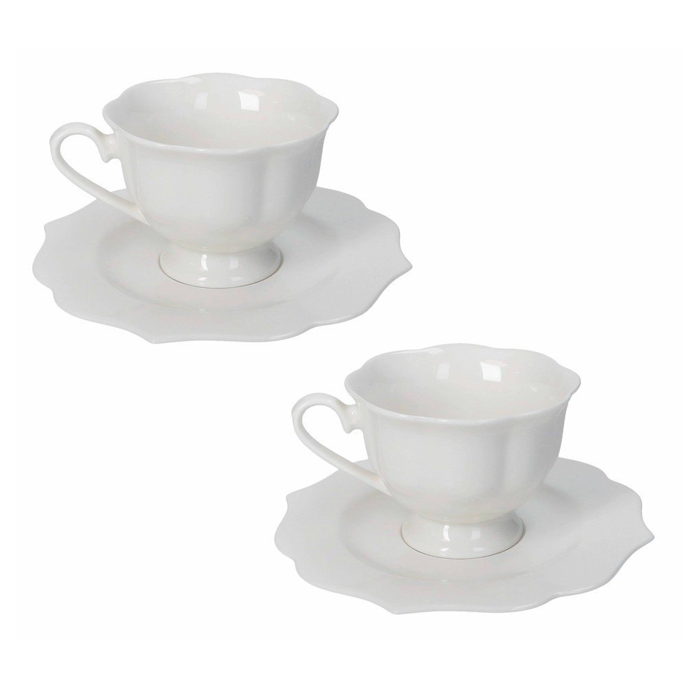 Białe filiżanki zestaw 2 szt. new bone china 170 ml Queen – Brandani