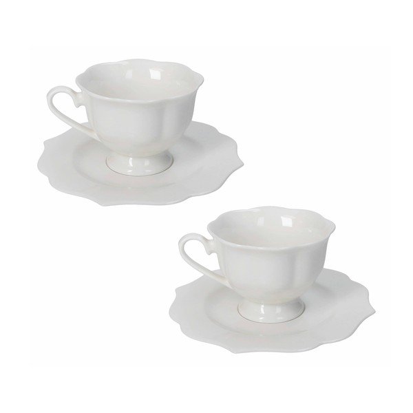 Białe filiżanki zestaw 2 szt. new bone china 170 ml Queen – Brandani