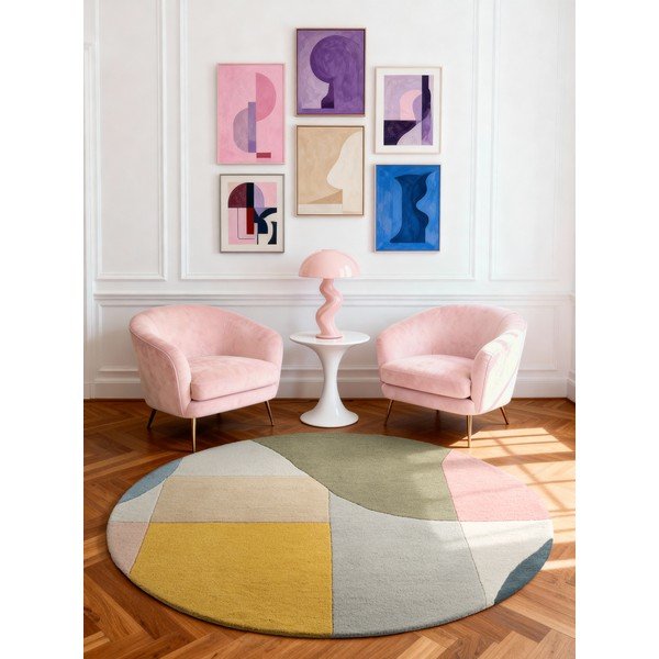 Wełniany okrągły dywan tkany ręcznie ø 200 cm Westminster Curzon – Ted Baker-image-1
