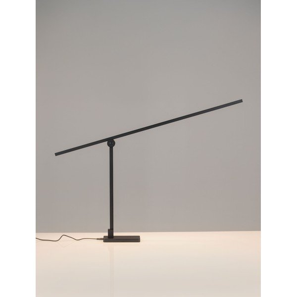 Metalowa lampa stołowa LED z elastyczną konstrukcją/ze ściemniaczem w kolorze matowej czerni (wysokość 47 cm) Tenso – Nova Luce-image-2