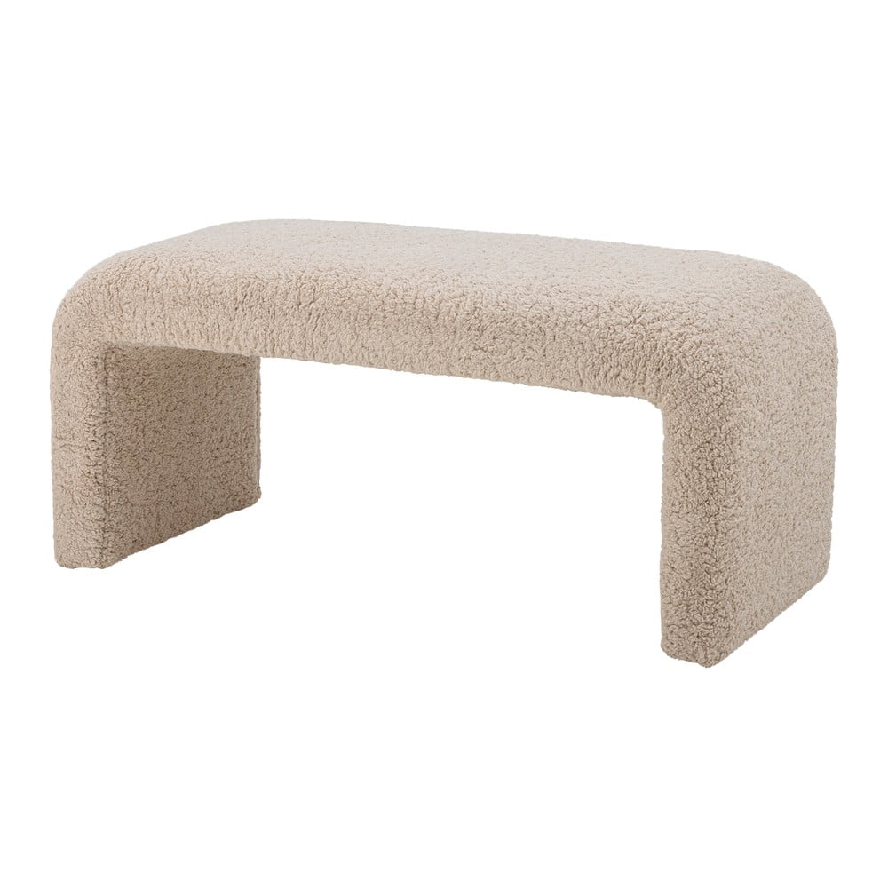 Kremowa  ławka z materiału bouclé Bobbie – Bloomingville (zdjęcie 3)