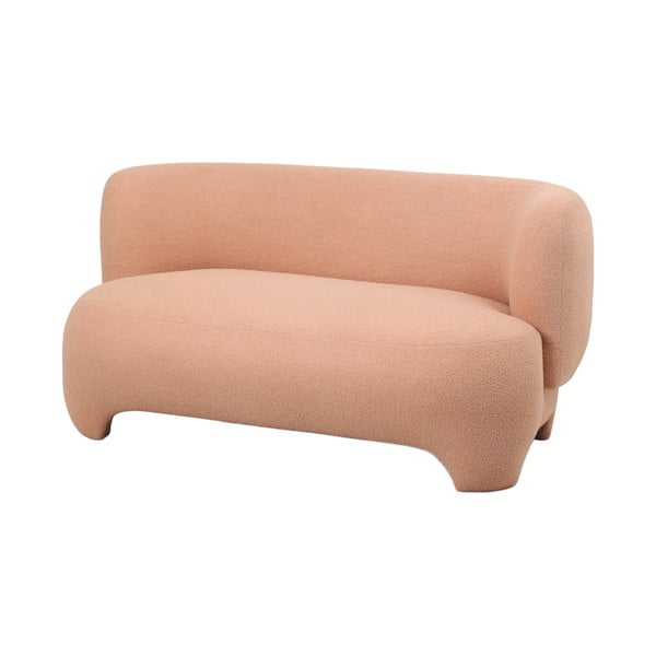 Beżowojasnobrązowa sofa z materiału bouclé 142 cm Ardor – Leitmotiv-image-1