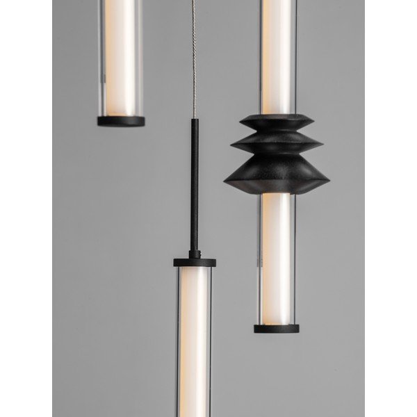 Lampa wisząca LED ceramiczna ze ściemniaczem w kolorze matowej czerni z kloszem ze szkła akrylowego ø 35 cm Stalactite – Nova Luce-image-2