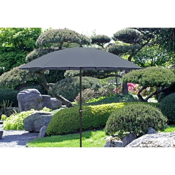 Szary parasol ogrodowy ø 260 cm – Garden Pleasure-image-3