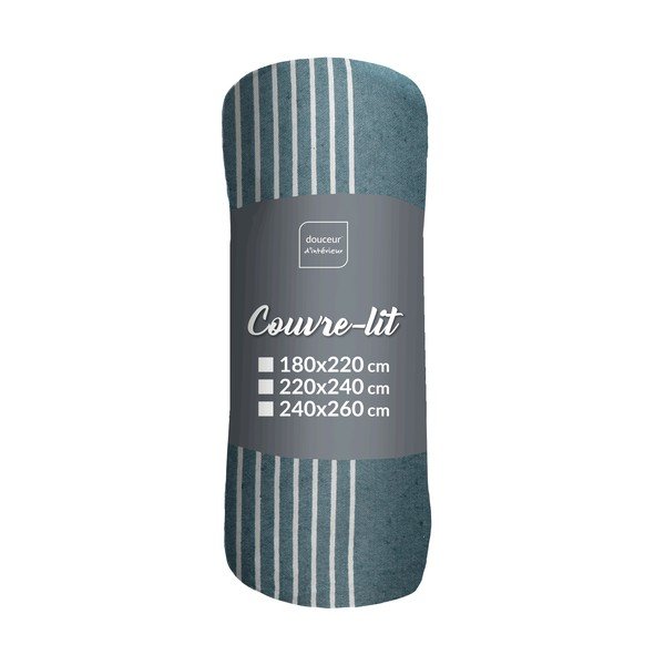 Niebieska narzuta 240x260 cm Adele – douceur d'intérieur