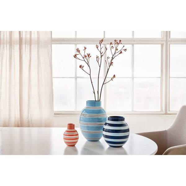 Niebieski ceramiczny wazon Kähler Design Nuovo, wys. 30 cm-image-4