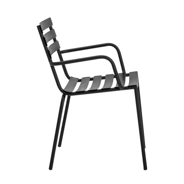 Czarne metalowe krzesło ogrodowe Monsi – Bloomingville-image-2