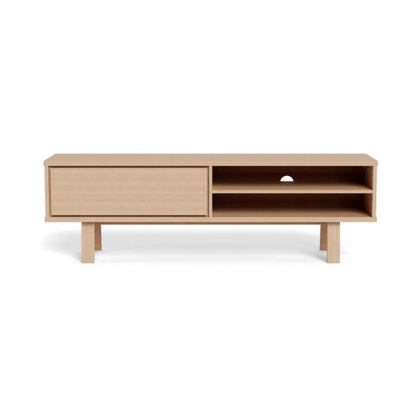 Fornirowana szafka pod TV w jasnym naturalnym kolorze 160x50x40 cm Lamberth – Actona-image-2