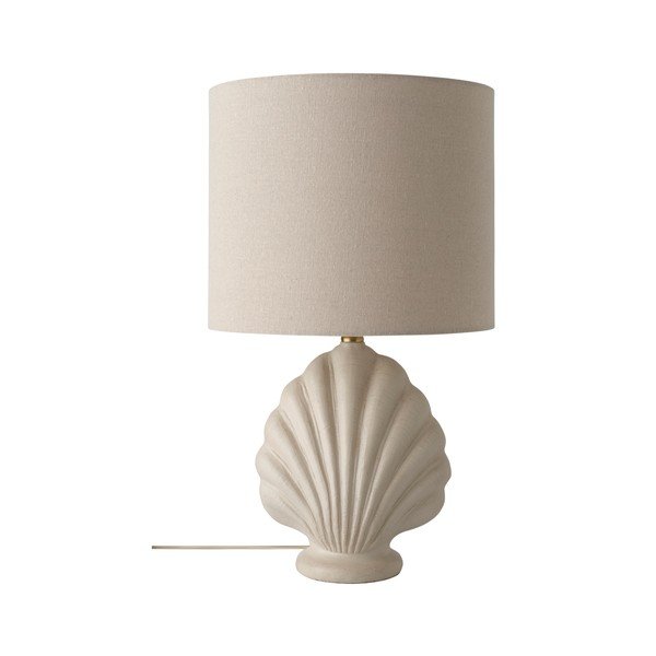 Biała/beżowa lampa stołowa z żywicy polimerowej (wysokość 58 cm) Shelley – Ellos Home-image-3