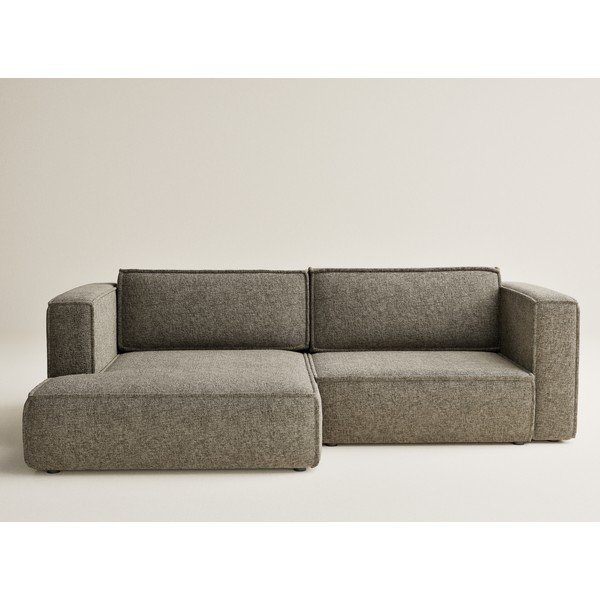 Brązowy rozkładany/ze schowkiem narożnik z tkaniny szenilowej (lewostronny/z szezlongiem) Velto – Maison de Rêve-image-2