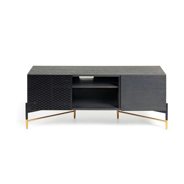 Czarna szafka pod TV Kave Home Norfort-image-4