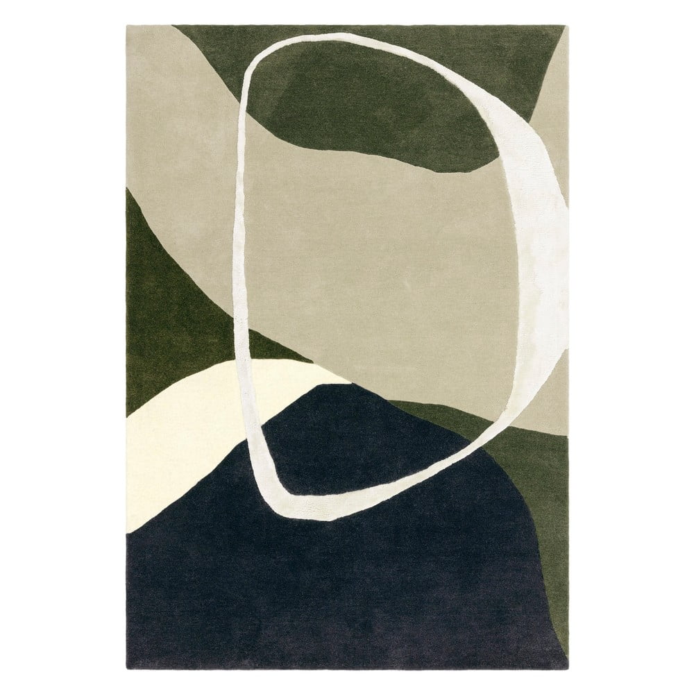 Zielony wełniany dywan tkany ręcznie 200x300 cm Matrix – Asiatic Carpets