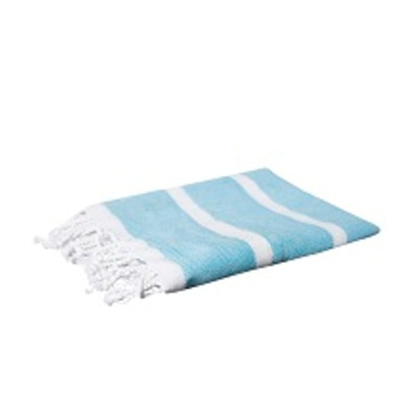 Jasnoniebieski ręcznik hammam Sun & Surf Ginny