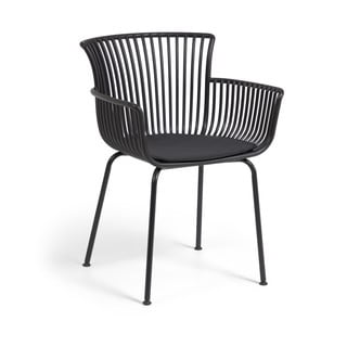 Czarne krzesło ogrodowe Kave Home Surpika