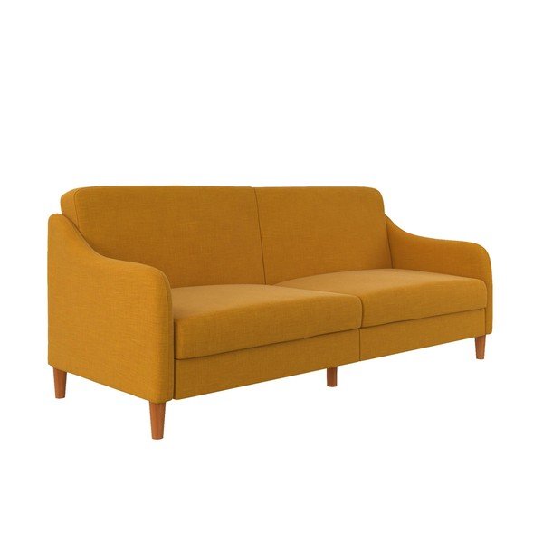 Żółta sofa rozkładana 196 cm Jasper – Støraa-image-3