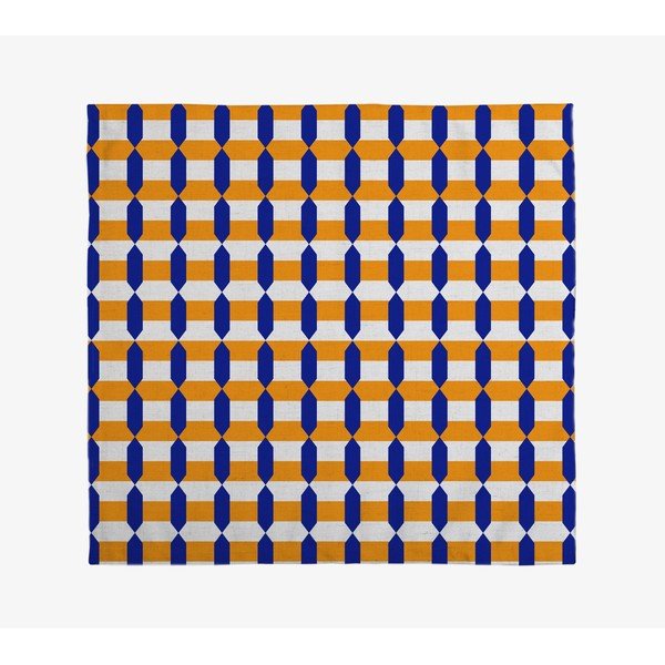 Zestaw 4 serwetek tekstylnych z domieszką lnu Really Nice Things Orange Geometric, 43x43 cm-image-1