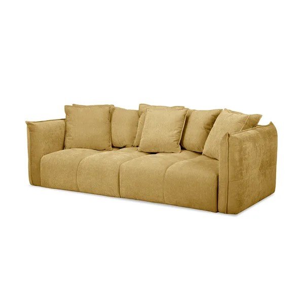 Żółta sofa z tkaniny szenilowej Harlem – Bobochic Paris-image-4