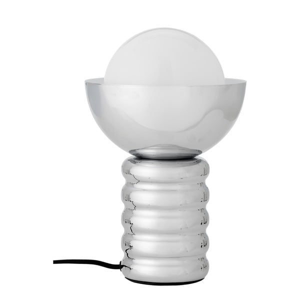 Lampa stołowa w kolorze srebra ze szklanym kloszem (wysokość 32 cm) Spike – Bloomingville