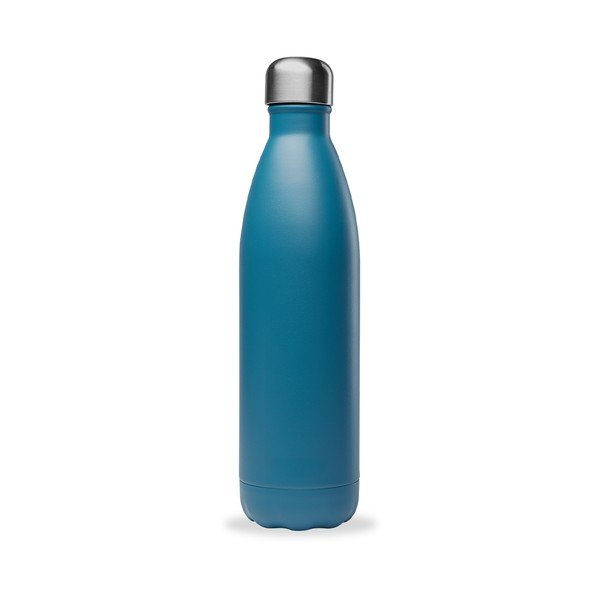 Niebieska butelka podróżna ze stali nierdzewnej 750 ml Matt – Qwetch-image-1
