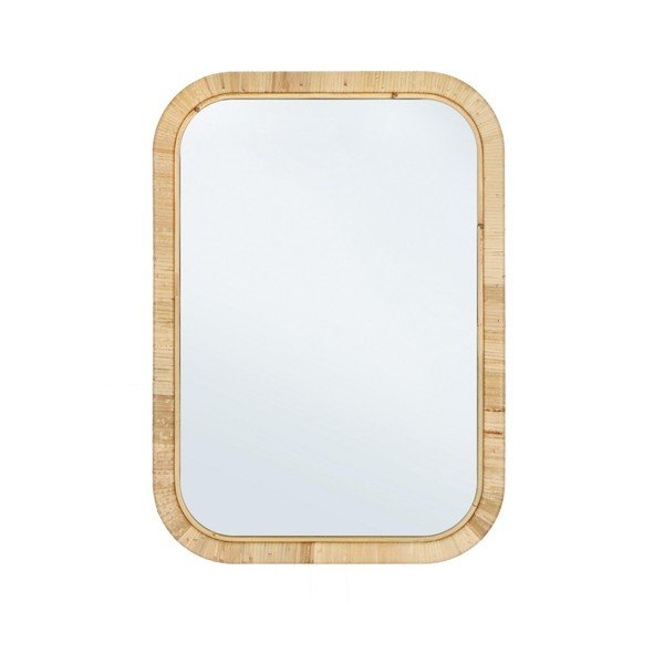 Lustro z rattanową ramą ścienne 50x70 cm Hakima – Bizzotto