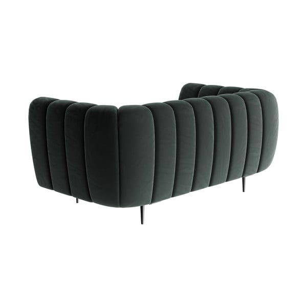 Ciemnoszara aksamitna sofa Ghado Shel, 170 cm-image-3