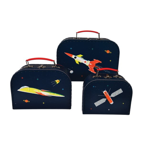 Zestaw 3 kuferków dziecięcych Rex London Space Age