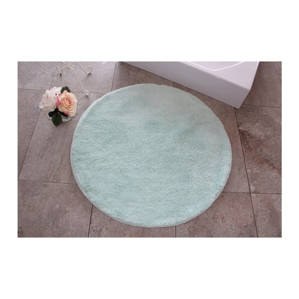 Zielony dywanik łazienkowy Confetti Bathmats Colors of Mint, ⌀ 90 cm