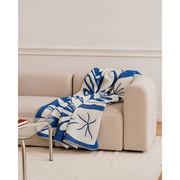 Niebieski koc 165x200 cm Lino – noo.ma-image-2