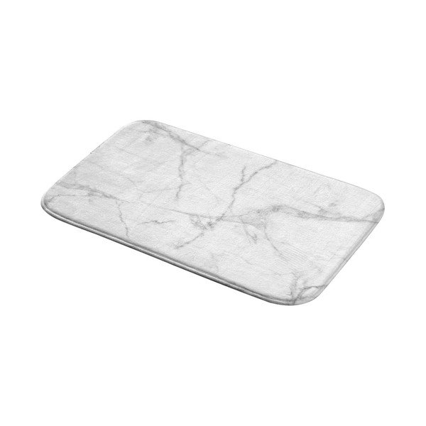 Biały/szary tekstylny dywanik łazienkowy 45x75 cm Marbre – douceur d'intérieur-image-2