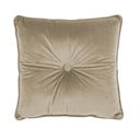 Beżowa poduszka Tiseco Home Studio Velvet Button, 45x45 cm