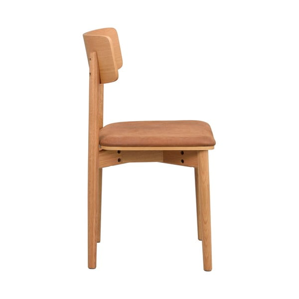 Koniakowe krzesła z imitacji skóry zestaw 2 szt. Wolcott – Rowico-image-4