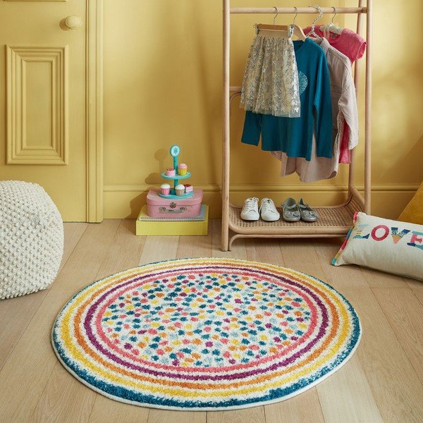 Okrągły dywan 100x100 cm Rainbow Spot – Flair Rugs-image-1