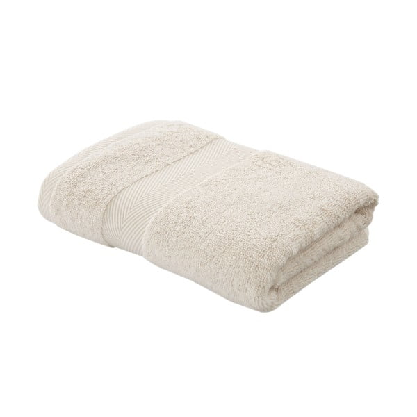 Kremowy ręcznik bawełniany z domieszką jedwabiu 50x90 cm – Bianca