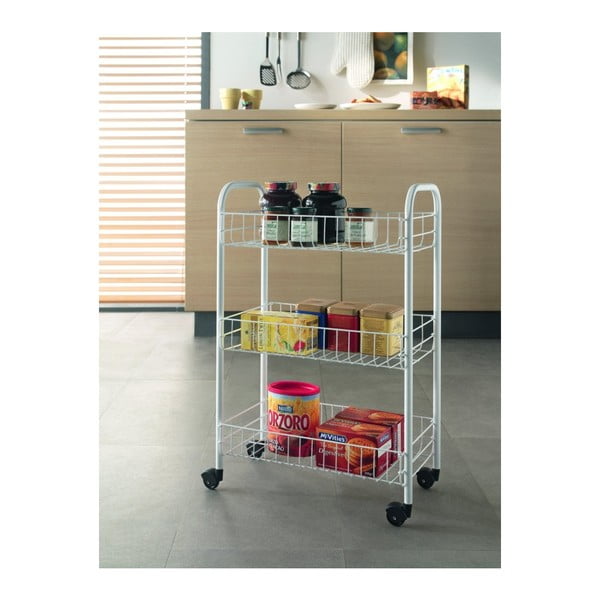 Regał na kółkach z 3 półkami Metaltex Siena-image-1