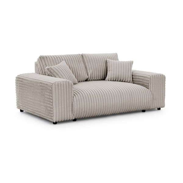 Jasnoszara sztruksowa sofa 178 cm Justin – Ropez