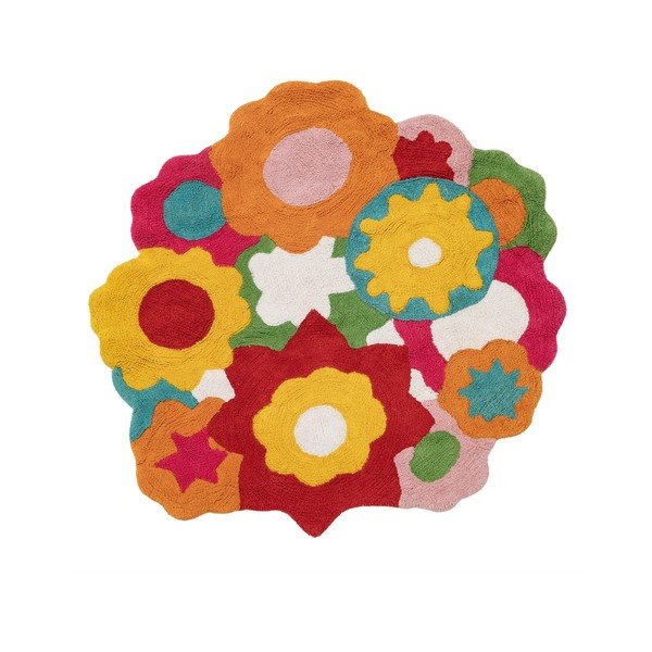 Bawełniany dywan dziecięcy ø 100 cm Flowers – Ixia