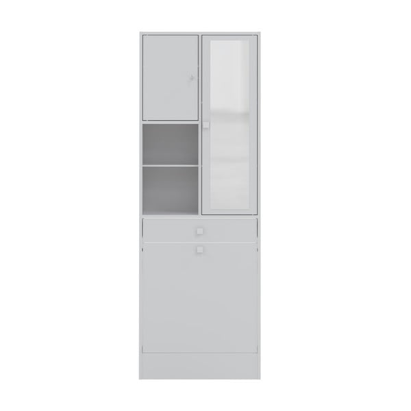 Biała wysoka szafka łazienkowa 63x181 cm Combi – TemaHome