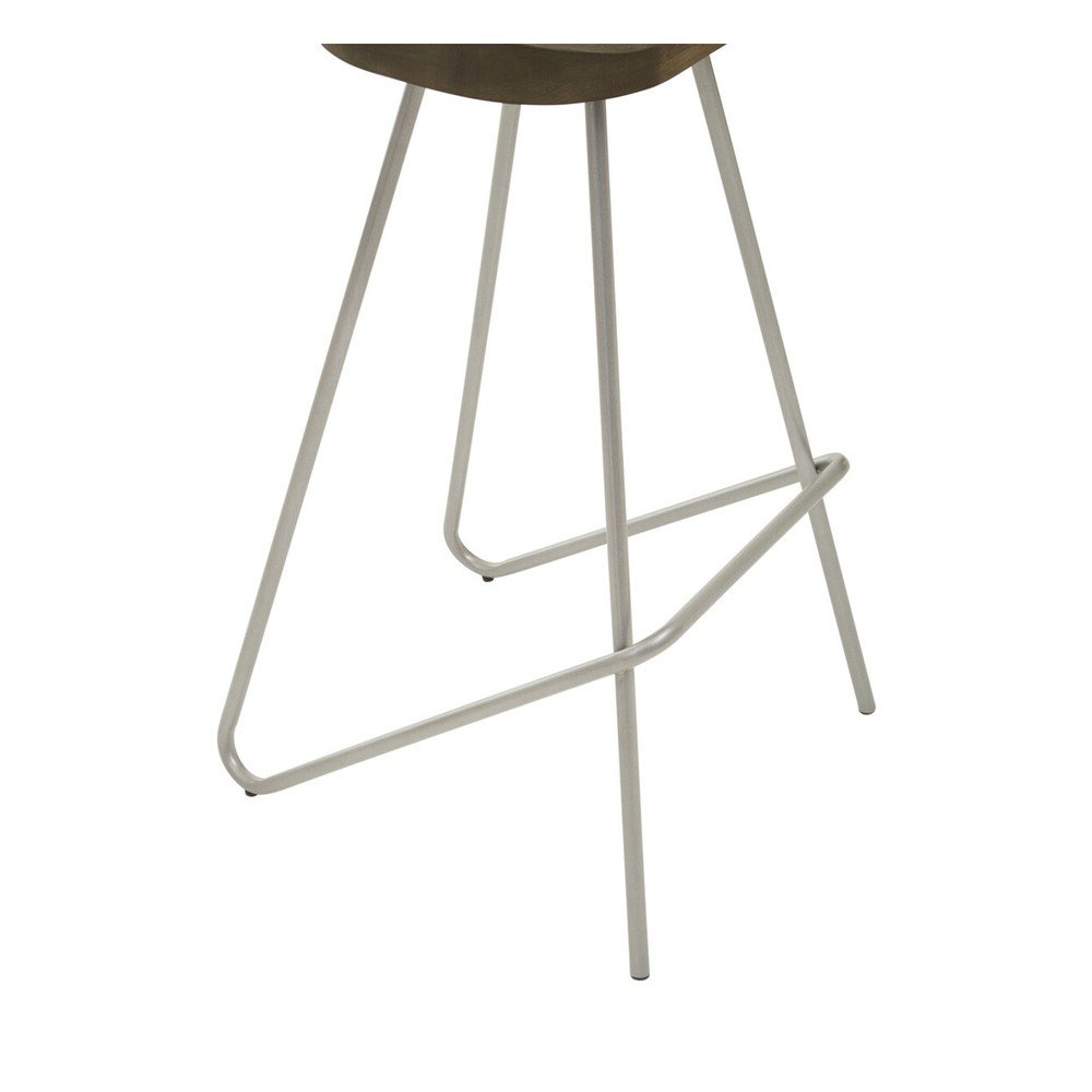 Hoker z litego drewna wiązu w kolorze srebra/w naturalnym kolorze (wysokość siedziska 78 cm) District – Premier Housewares (zdjęcie 4)