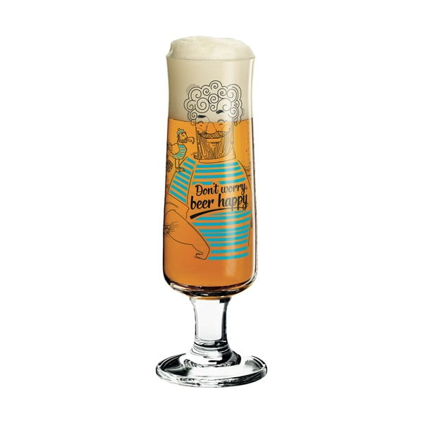 Komplet szklanki do piwa ze szkła kryształowego i 5 podkładek Ritzenhoff Natalia Yablunovska, 390 ml