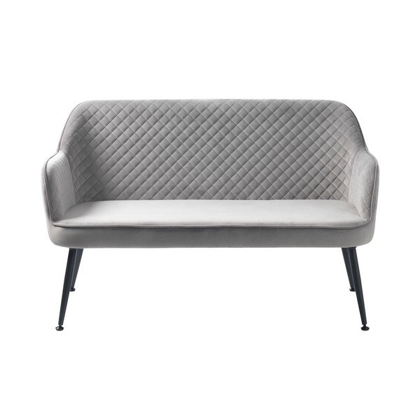 Jasnoszara aksamitna sofa 129 cm Berrie – Unique Furniture